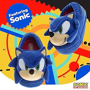 Amazon.com | SEGA Sonic the Hedgehog Slippers for Boys